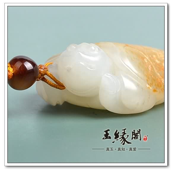 洒金皮籽料 富贵长寿把件