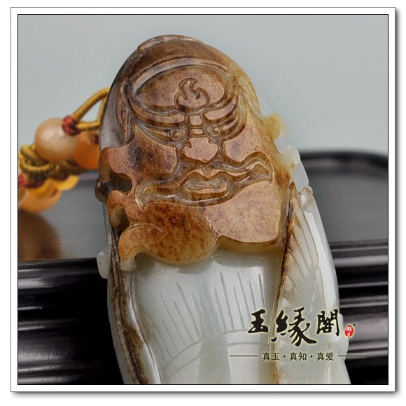 褐皮籽料把件 钟馗