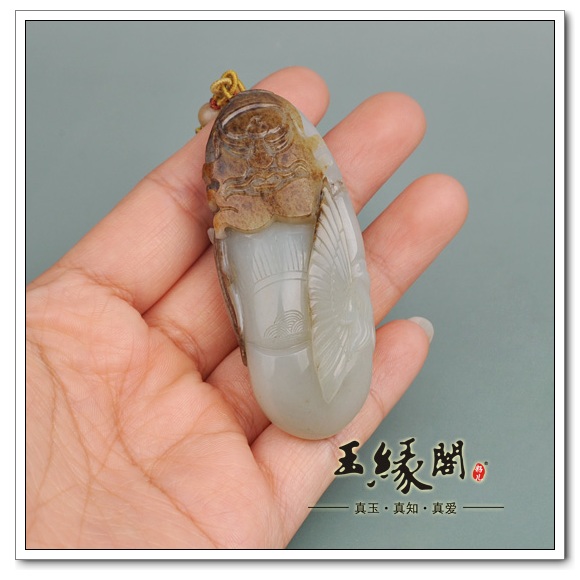 褐皮籽料把件 钟馗