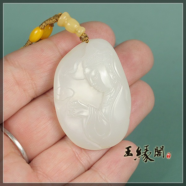 白玉籽料挂件 观音