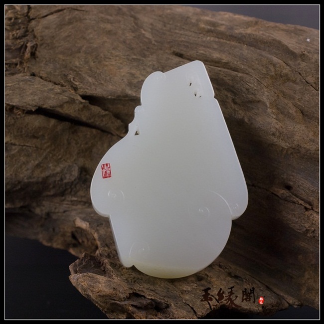 羊脂玉籽料牌 知理