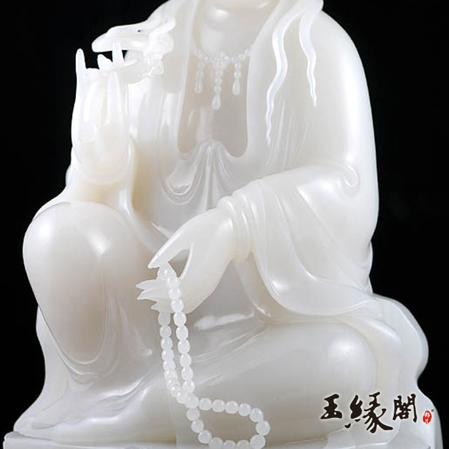 羊脂白玉摆件 观音