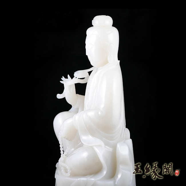 羊脂白玉摆件 观音