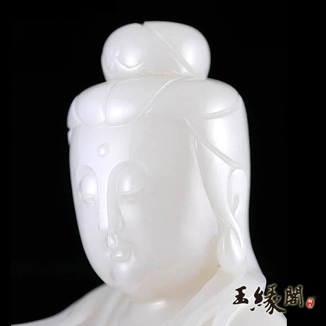 羊脂白玉摆件 观音
