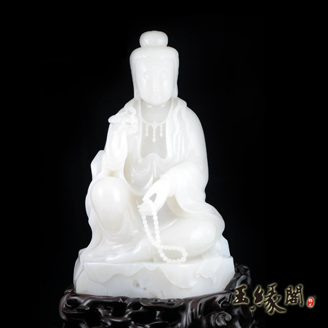 羊脂白玉摆件 观音
