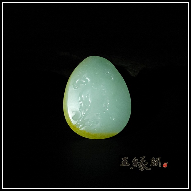 白玉籽料挂件 马牌