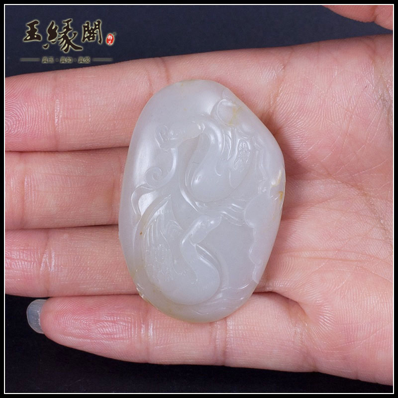 白玉籽料恩爱挂件