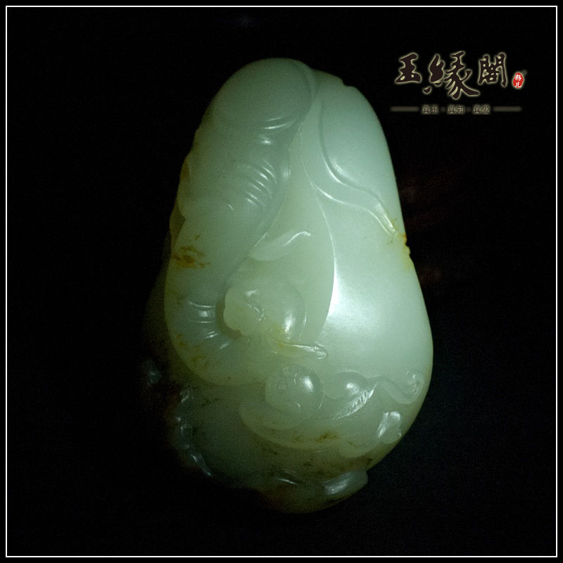 褐皮籽料把件 封侯拜相