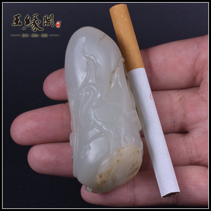 白玉籽料把件 一路连科