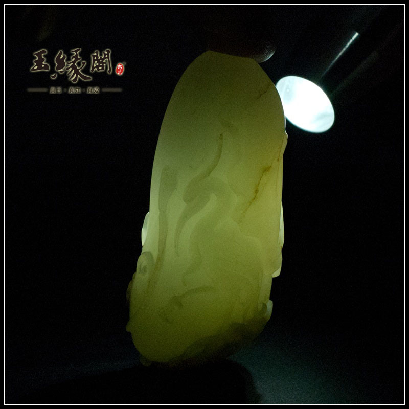 白玉籽料把件 一路连科