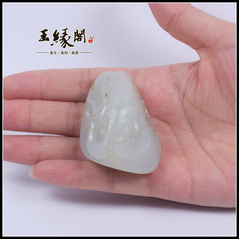 白玉籽料把件 吉祥