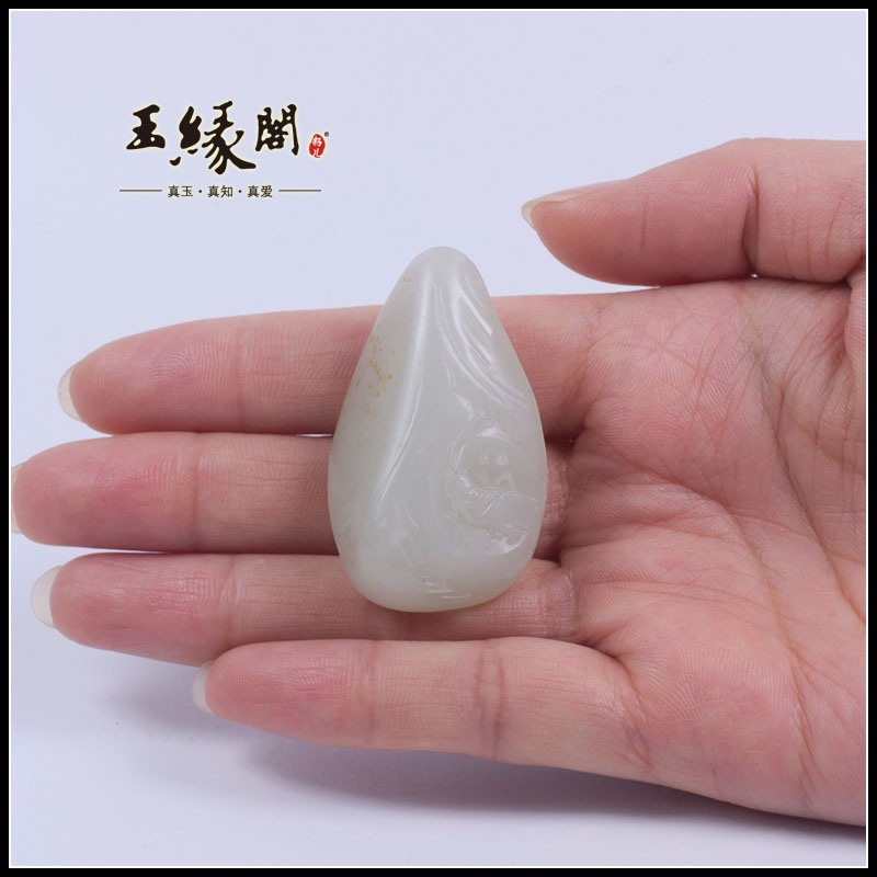 白玉籽料挂件 一夜成名