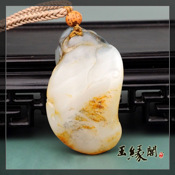 三色籽料挂件 寿山福海