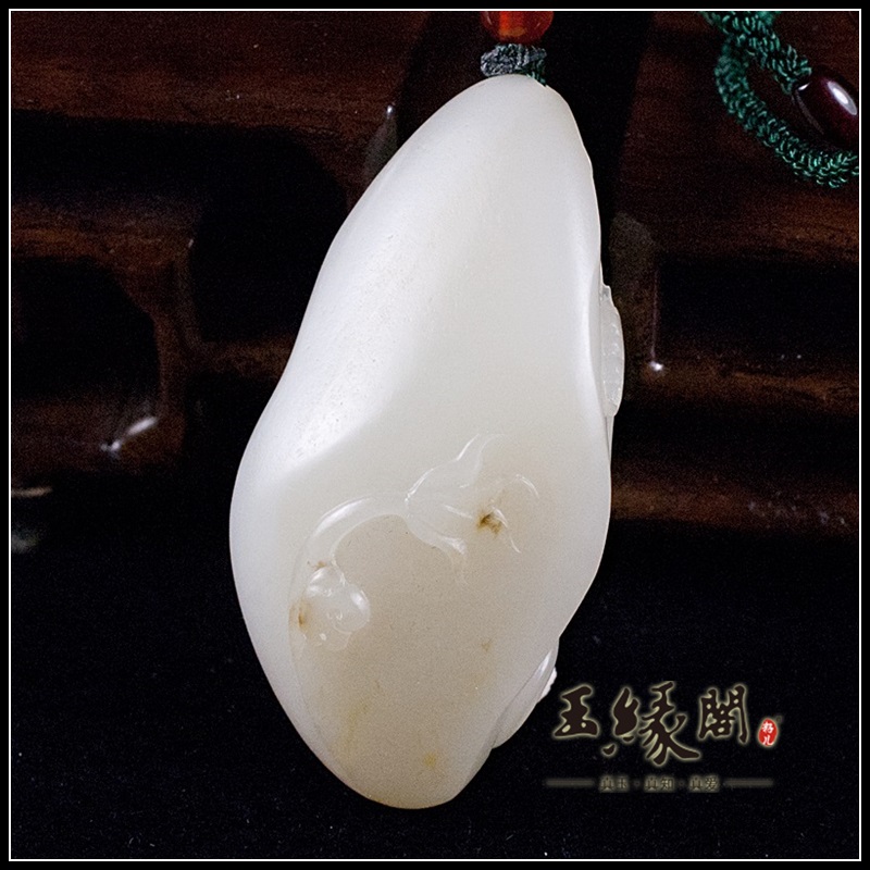 白玉籽料挂件 蛟龙出海