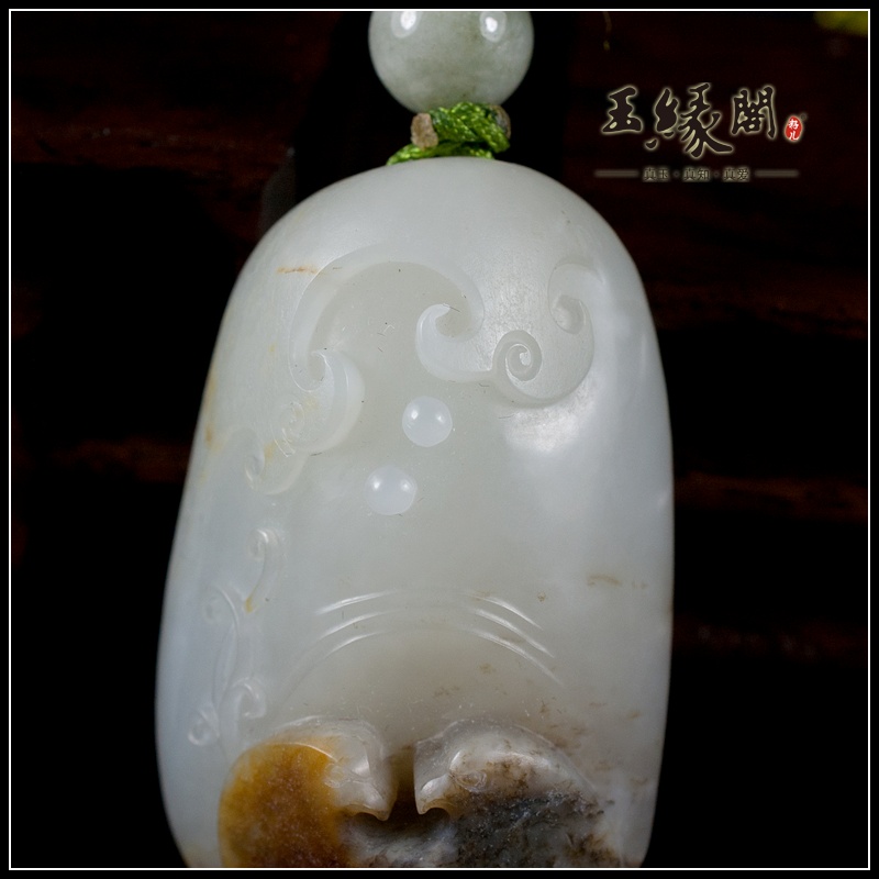 白玉籽料把件 恩爱