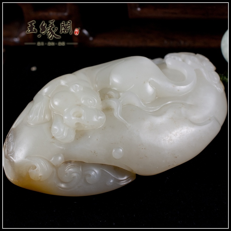 白玉籽料把件 威震山河