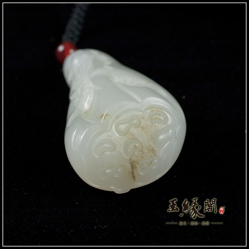 羊脂玉籽料挂件  一路清廉