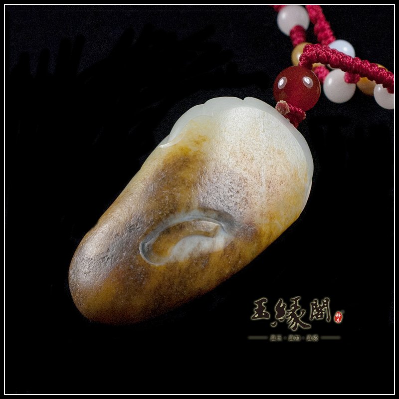褐皮籽料挂件 财运连连