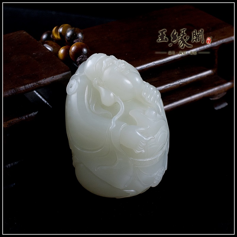 羊脂玉籽料把件 财神