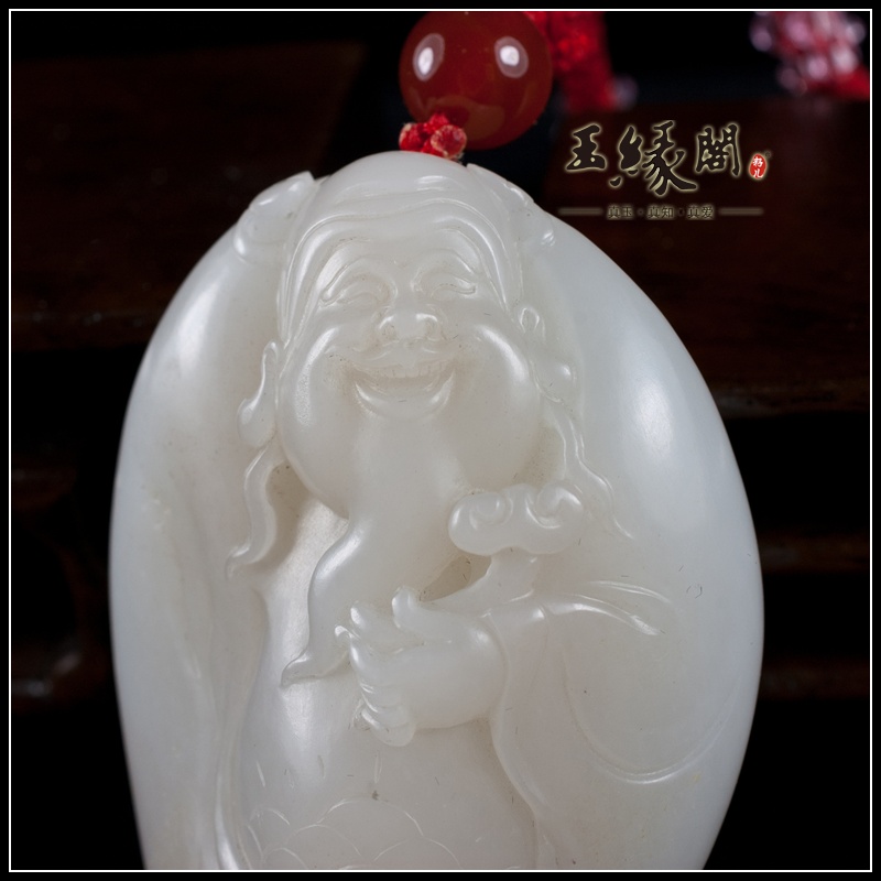秋梨皮籽料把件 财神