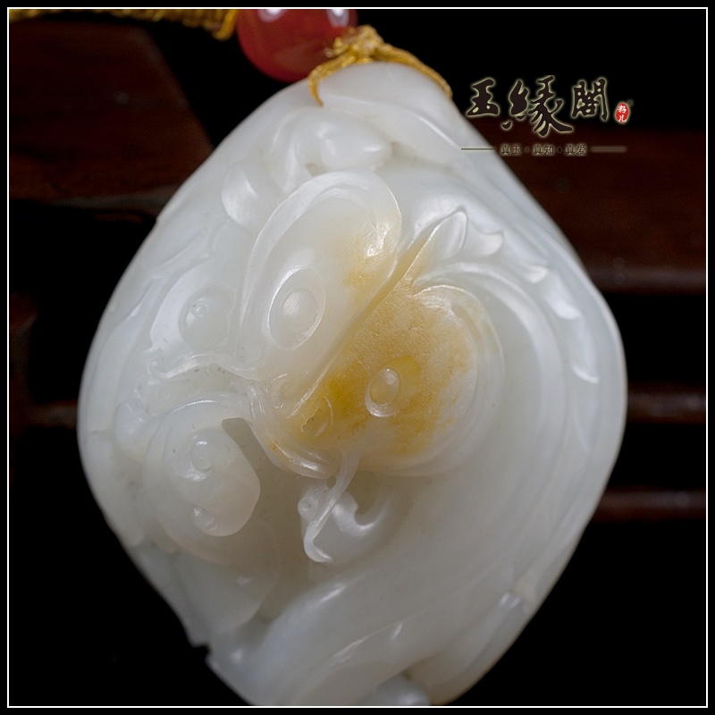 黄皮籽料把件 连年如意