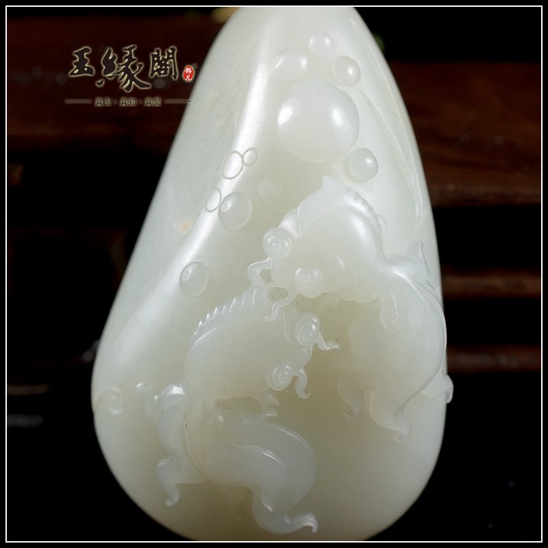 白玉籽料把件 金玉满堂