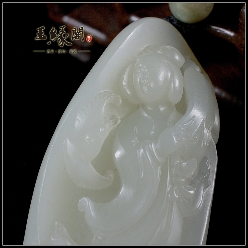 白玉籽料把件 小婉戏鹦