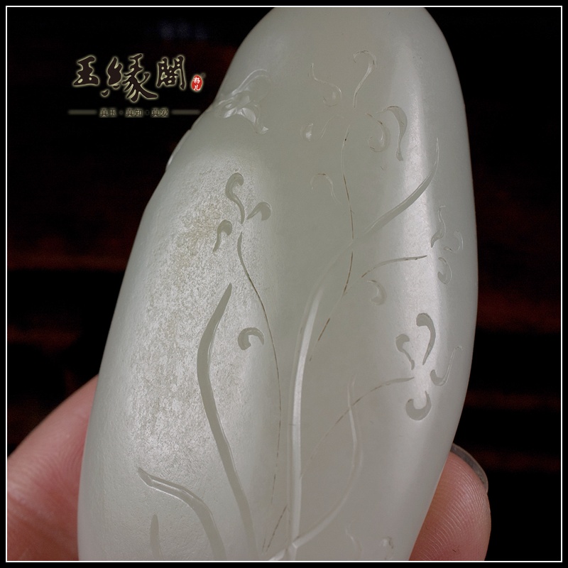 白玉籽料把件 小婉戏鹦