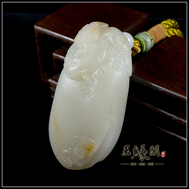白玉籽料把件 望子成龙