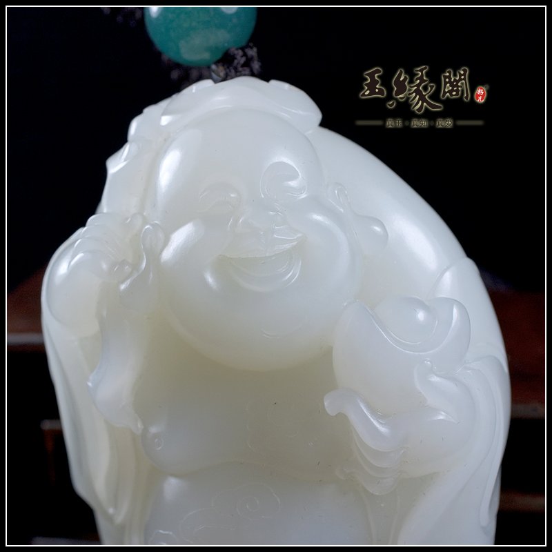 白玉籽料把件 如意佛