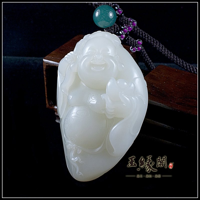 白玉籽料把件 如意佛