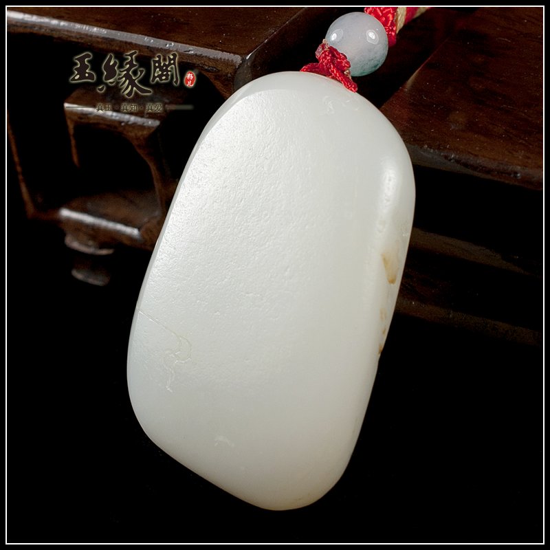 羊脂玉籽料挂件 观音