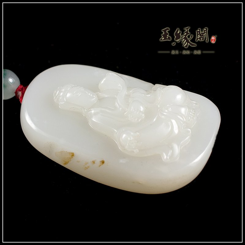羊脂玉籽料挂件 观音