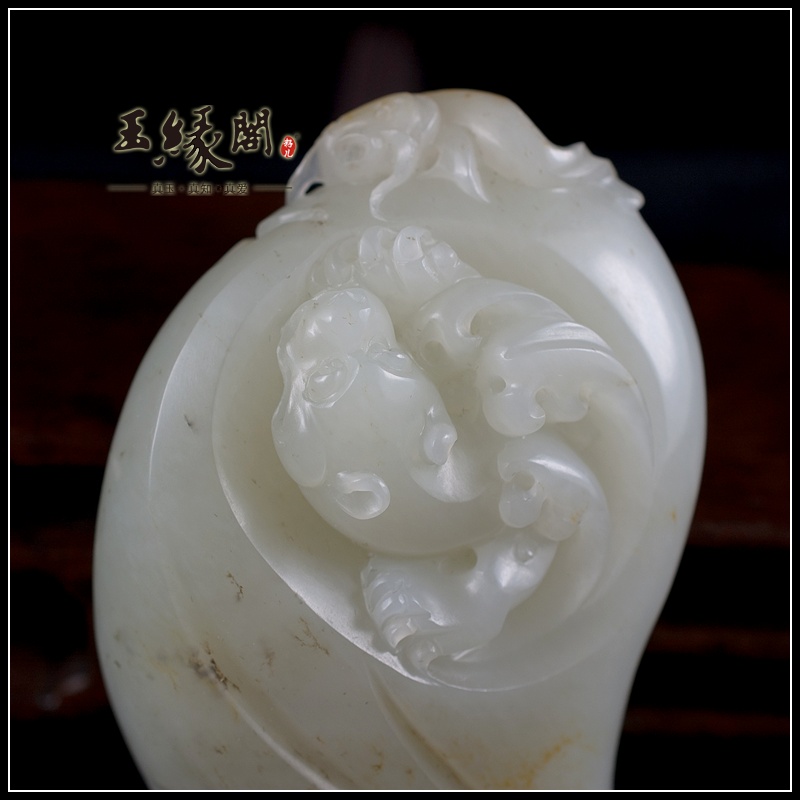 白玉籽料把件 兼得
