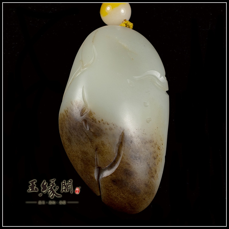褐皮籽料把件 卧虎藏龙
