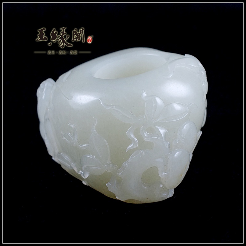 白玉籽料扳指 多子多福