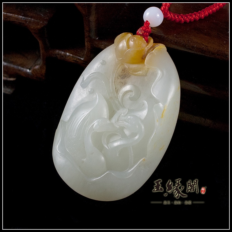 白玉籽料挂件 永结同心