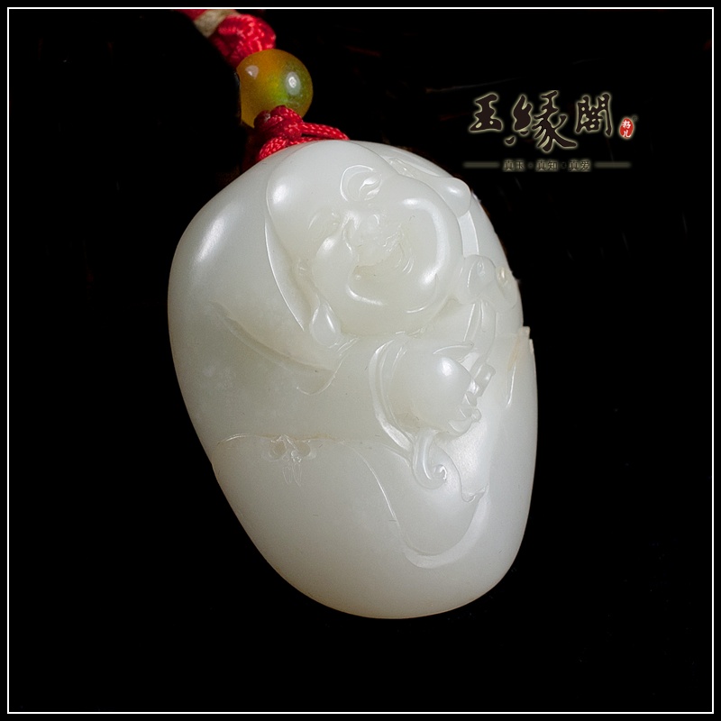 羊脂玉籽料把件 如意佛