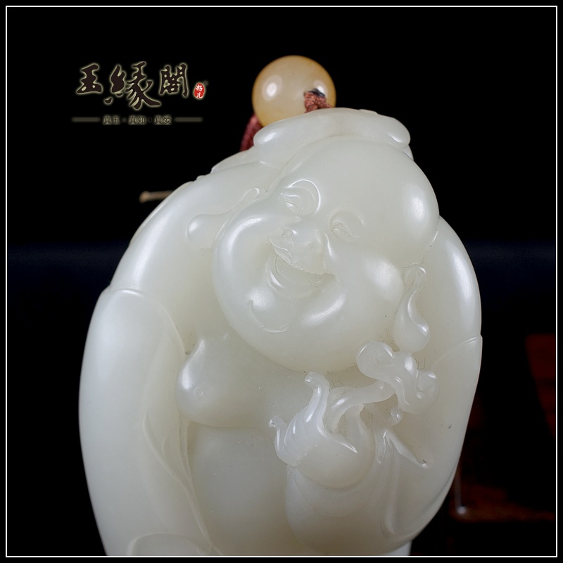 白玉籽料把件 佛