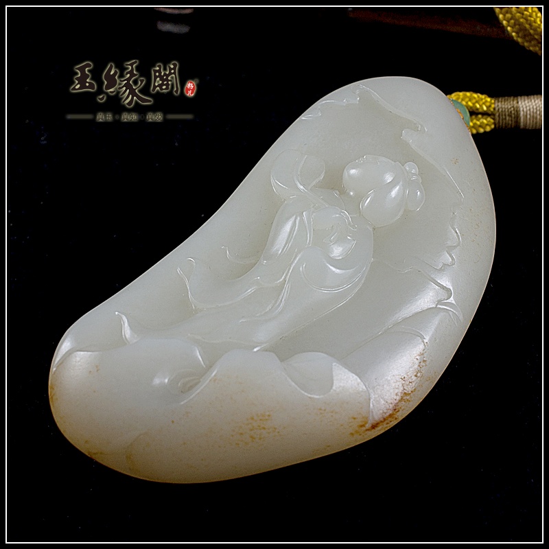 白玉籽料把件 贵妃