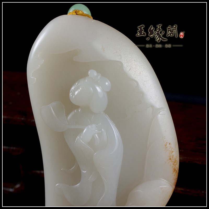 白玉籽料把件 贵妃