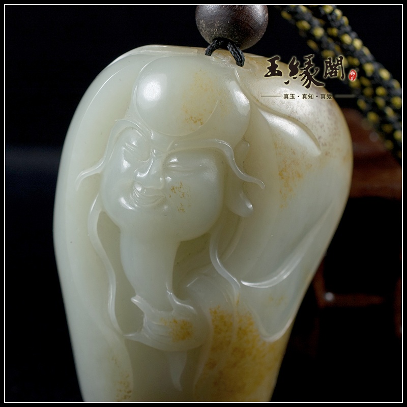 黄皮籽料把件 寿星