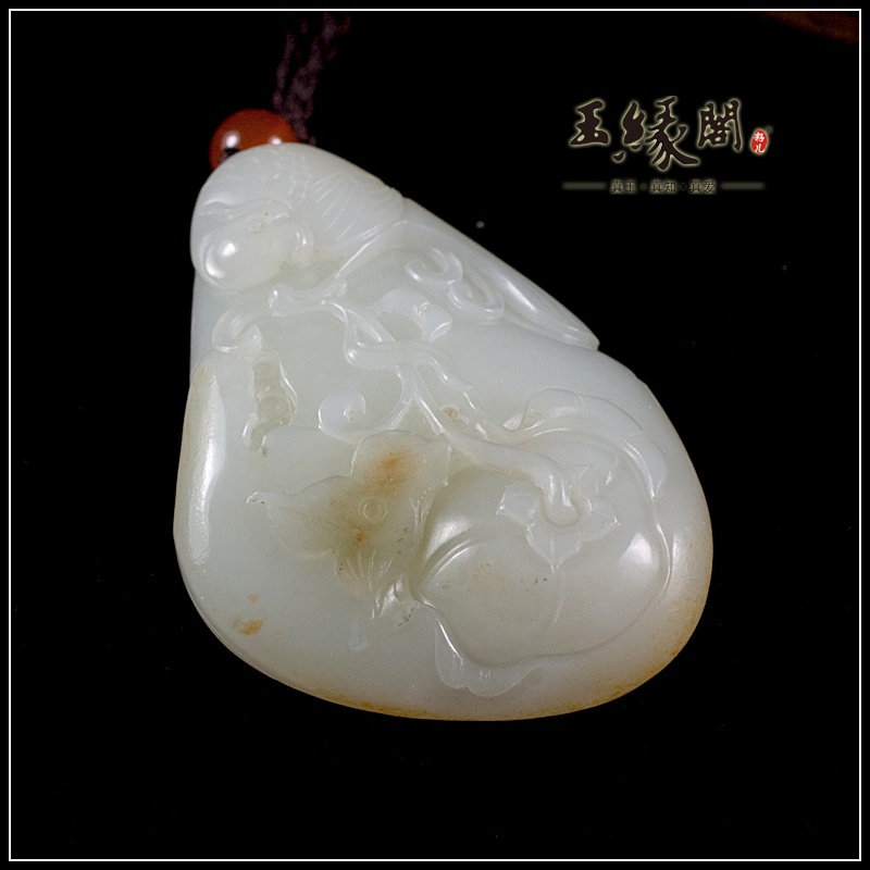 秋梨皮籽料把件 喜事连连