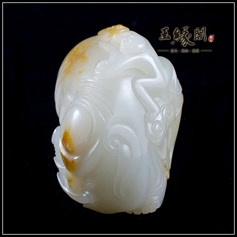 黄皮籽料摆件 封侯拜相