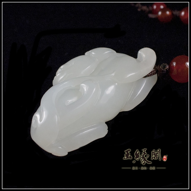 羊脂玉籽料挂件 貔貅