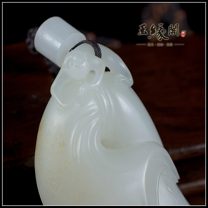 白玉籽料把件 代代封侯