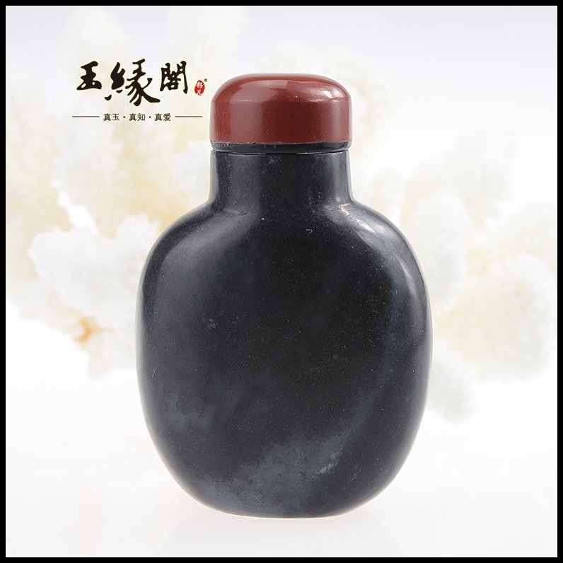 墨玉籽料摆件 鼻烟壶