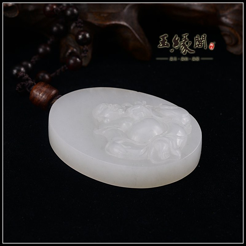 白玉籽料牌 佛