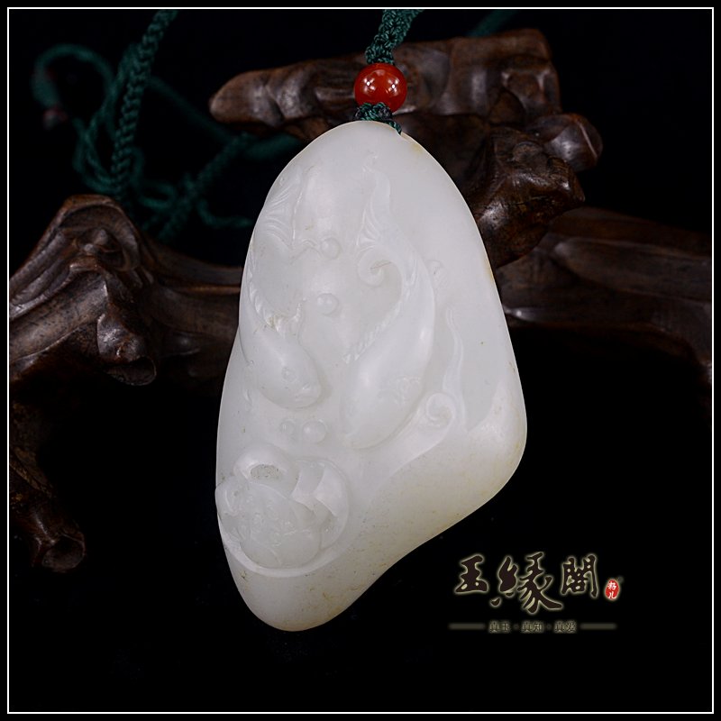 白玉籽料把件 连年有余