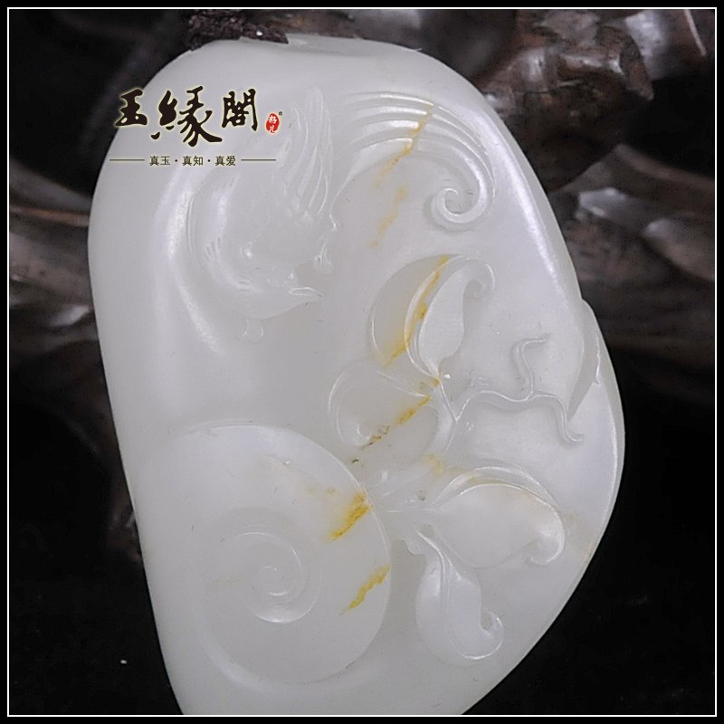 白玉籽料把件 福寿如意